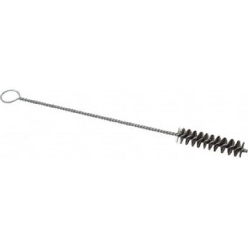 PRO-SOURCE 2 Long x 1/2 Diam Steel Twisted Wire Bristle Brush Single Spiral, 8 OAL, 0.006 Wire Diam, 0.11 Shank Diam 05065 – 02113553