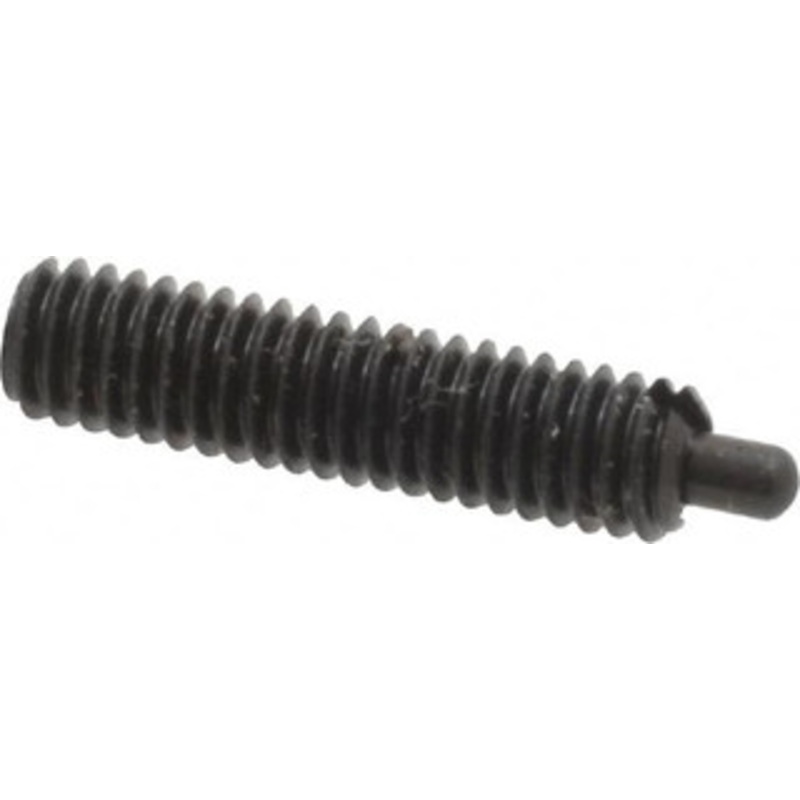 Jergens M4 x 0.7, 16mm Thread Length, 2.5mm Plunger Projection, Steel Threaded Spring Plunger 1.78mm Max Plunger Diam, 16mm Plunger Length, 1.22 Kg Init End Force, 3.29 Kg Final End Force, 2mm Hex 26870 – 82506023