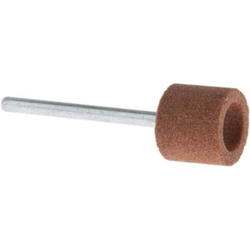 Norton 1/2 Head Diam x 1/2 Thickness, B131, Cylinder Cup End, Aluminum Oxide Mounted Point Brown, Medium Fine Grade 61463624477 – 32141111