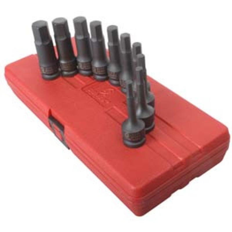Sunex 10 Piece 1/2 Drive SAE Impact Hex Driver Master Set – SU2638