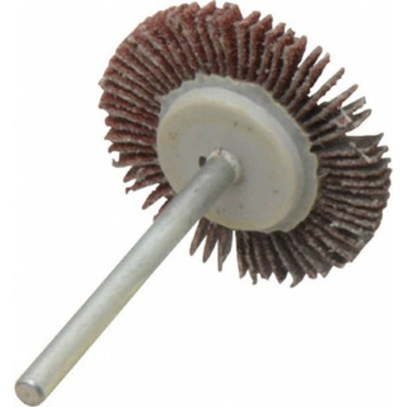 Value Collection 1-3/16 Diam x 1/8 Face Width, Medium Aluminum Oxide Coated Mounted Flap Wheel 1/8 Shank Mount, 80 Grit, X Weighted Cloth Backing, 30,000 Max RPM 112265 – 05096847