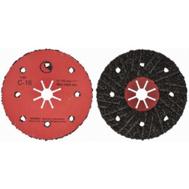 Value Collection 7 Diam, 7/8 Hole, 16 Grit Silicon Carbide Fiber Disc Very Coarse, 8,000 Max RPM 01-1045 – 03686169