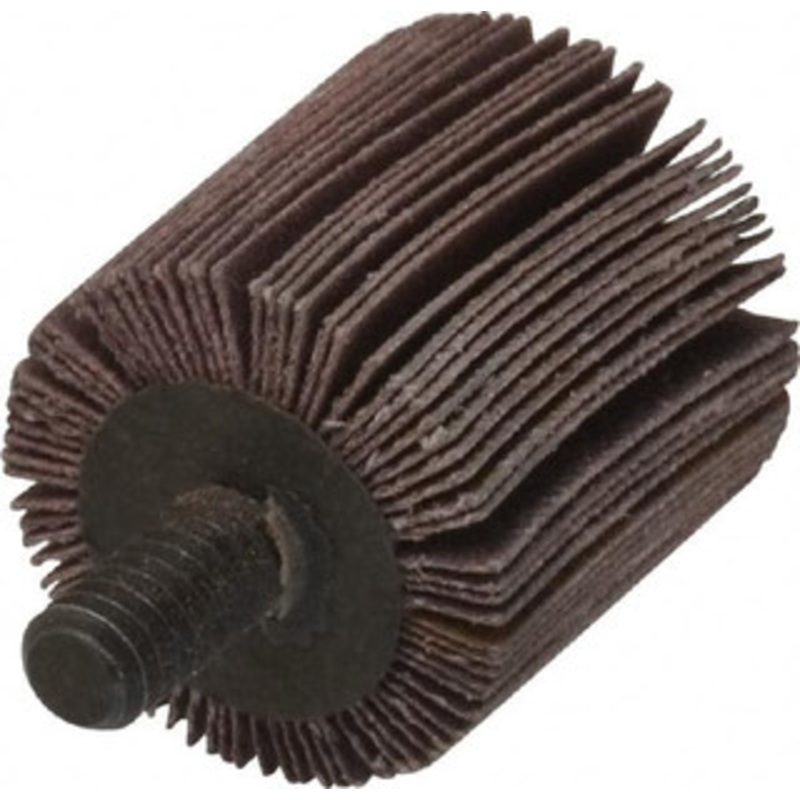3M 1 Diam x 1 Face Width, Extra Fine Aluminum Oxide Coated Mounted Flap Wheel 1/4-20 Threaded Mount, 320 Grit, XE Weighted Cloth Backing, 25,000 Max RPM 00051125102636 – 09289547