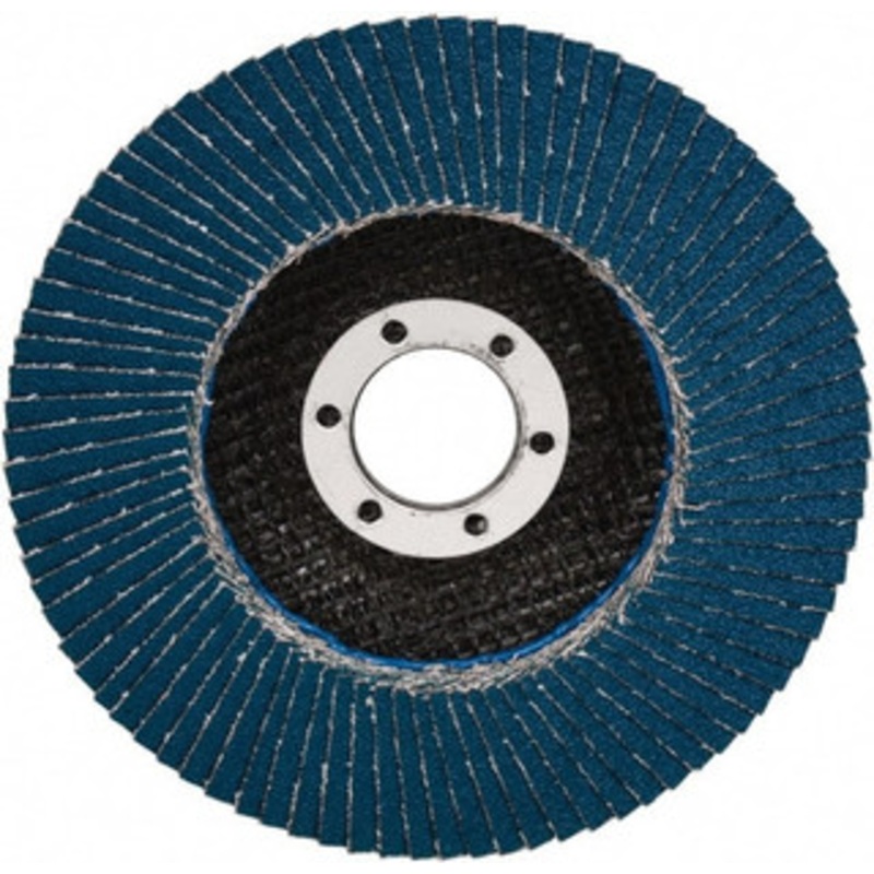 3M 7 80 Grit 5/8-11 Center Hole Type 27 Zirconia Alumina Flap Disc Medium Grade, Coated, Arbor Attachment, Cloth Backing, 8,600 RPM 7100159551 – 30651970