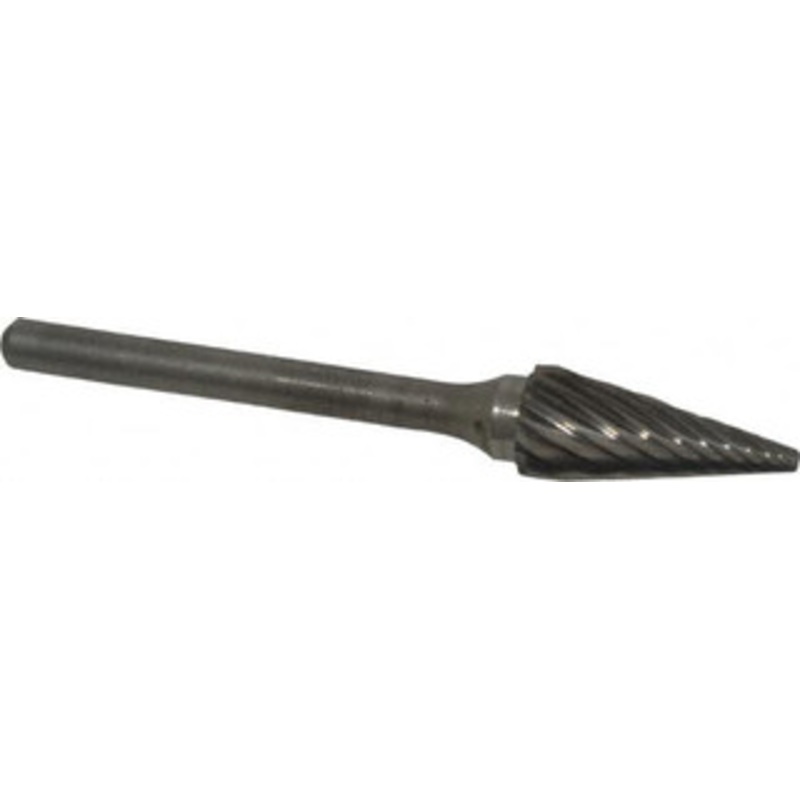 Atrax 1/4 Cut Diam, 1/8 Shank Diam, 22 Carbide Single Cut Cone Burr Point End, 1-7/8 OAL, 1/2 LOC SM-51SC-ATX – 85283687