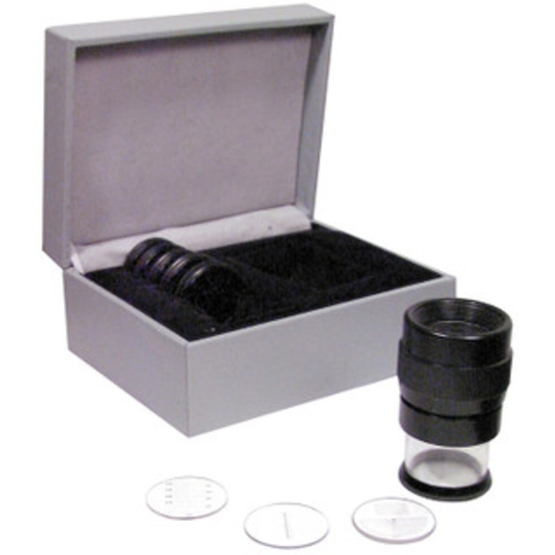 Fowler 10x Pocket Optical Comparator Set with 9 reticles – 52-664-009