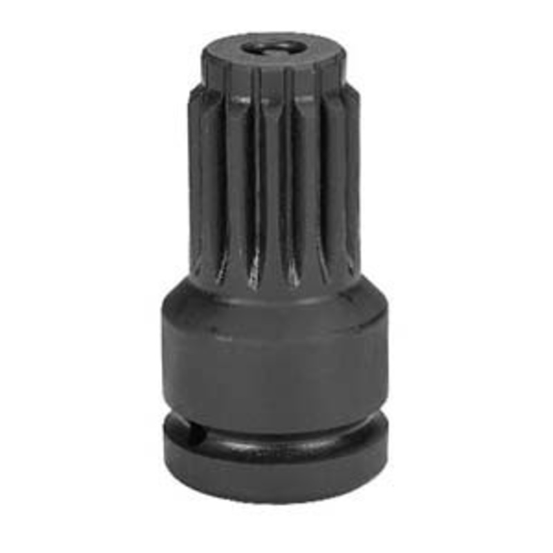 Grey Pneumatic 3/4 Female x #5 Spline Male Adapter with Pin Hole – GY3011A