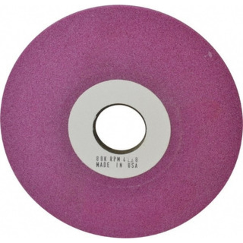 Grier Abrasive 6 Diam, 1-1/4 Hole Size, 1/2 Overall Thickness, 80 Grit, Type 12 Tool & Cutter Grinding Wheel Medium Grade, Aluminum Oxide, K Hardness, Vitrified Bond, 4,138 RPM T12-6R31823 – 65881682