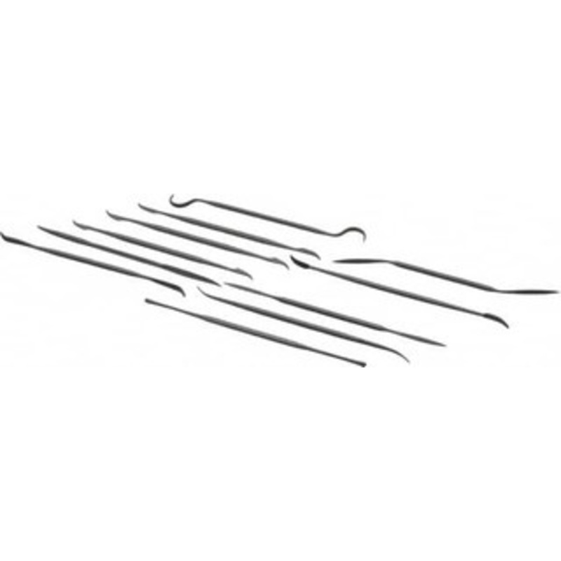 Grobet USA 12 Piece Swiss Pattern File Set 6 Long, 2 Coarseness, Die Sinkers Handle 32.021 – 60110996