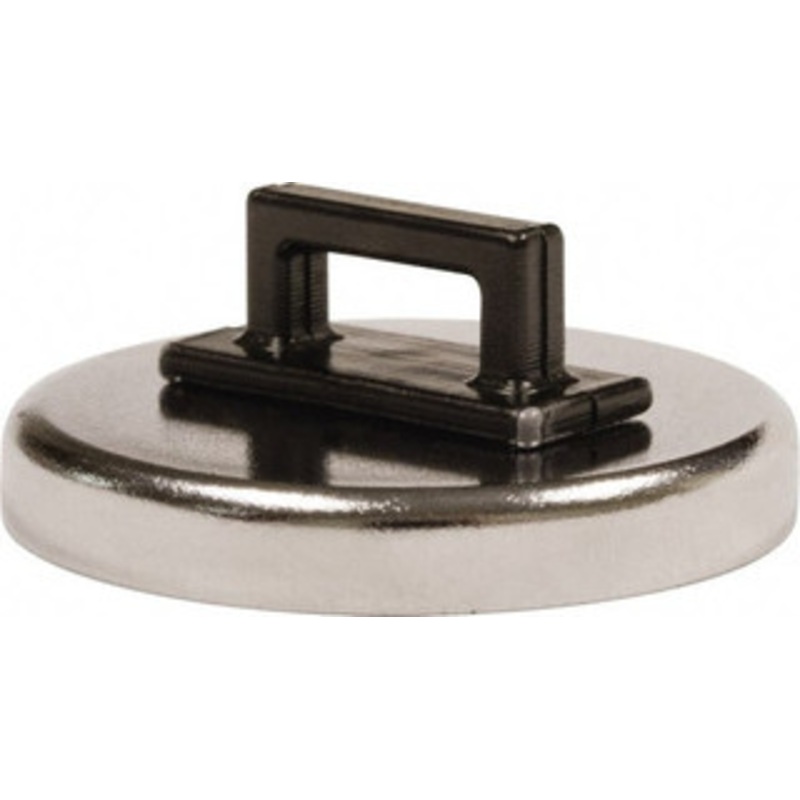 Mag-Mate 14 Lb Max Pull Force, 3/16 Overall Height, 1.24 Diam, Ceramic Cup Magnet Clamp Style, 3/8 Clamp Opening, Chrome Plated MX1000ZIP1 – 62798053