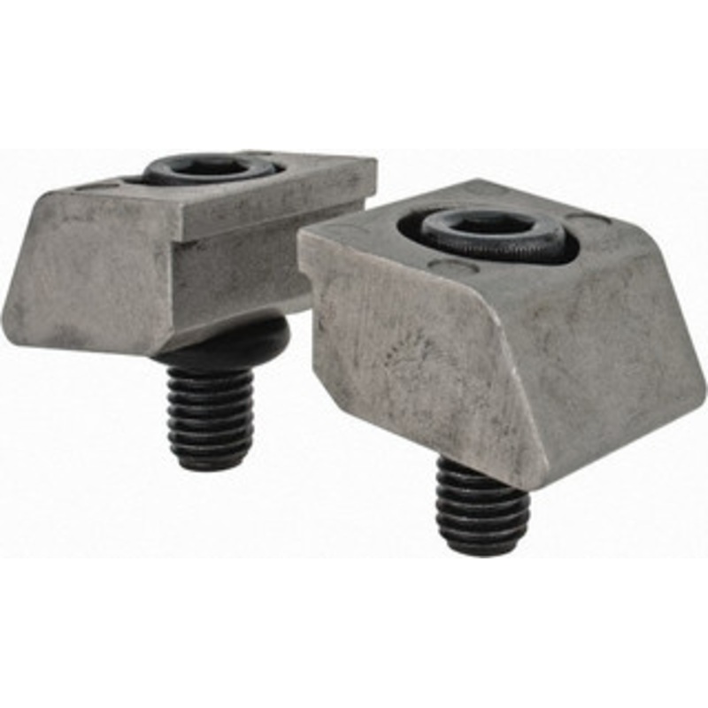 Mitee-Bite 1/2-13 Screw Thread, 1-1/2 Wide x 3/8 High, Smooth Steel Standard Style Screw Mount Toe Clamp 12,000 Lb Holding Force, 1,300 Lb Torque, 108.33 Lb Ft Torque, 0.77 Long Extension, 0.075 Throw, 2 Clamps in Package 26085 – 62019039