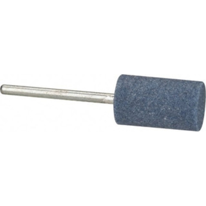 Tru-Maxx 1/2 Head Diam x 1 Thickness, W187, Cylinder End, Aluminum Oxide Mounted Point Blue, Medium Grade, 60 Grit, 26,250 RPM 66253291814 – 89679138