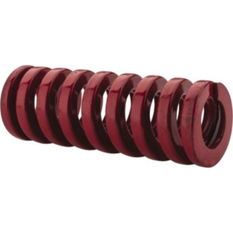 Danly 3/4 Hole Diam, 3/8 Rod Diam, 2 Free Length, Red Die Spring 57.8 Lb Max Deflection, 0.6 Max Deflection, Heavy Duty, Chromium Vanadium Steel 9-1208-26 – 76014653