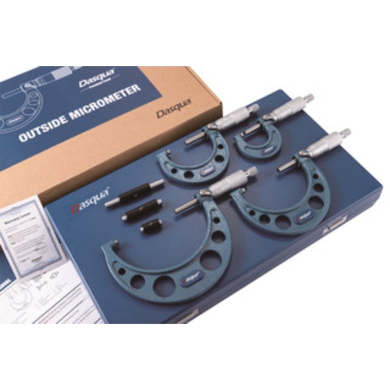 Dasqua 0-4 4 Piece Outside Micrometer Set – 4112-0010