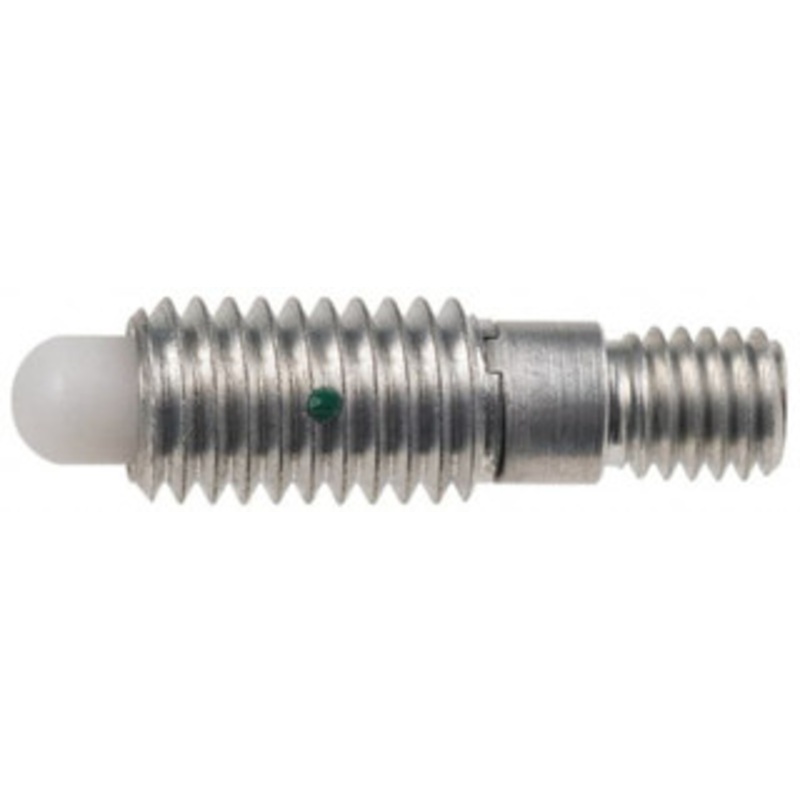 Gibraltar 3/8-16, 3/4 Thread Length, 0.216 Max Plunger Diam, 0.75 Lb Init to 4 Lb Final End Force, Knob Handle Plunger Knobless Threaded Stud, 31/32 Body Length, 7/32 Length Under Head/Shoulder, 7/32 Plunger Projection 34260SS – 80380991