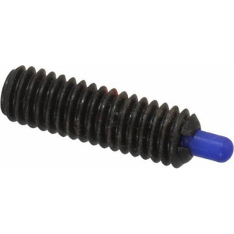 Jergens 5/16-18, 1 Thread Length, 3/16 Plunger Projection, Steel Threaded Spring Plunger 0.135 Max Plunger Diam, 1 Plunger Length, 3 Lb Init End Force, 15 Lb Final End Force, 5/32 Hex 30526 – 82410622