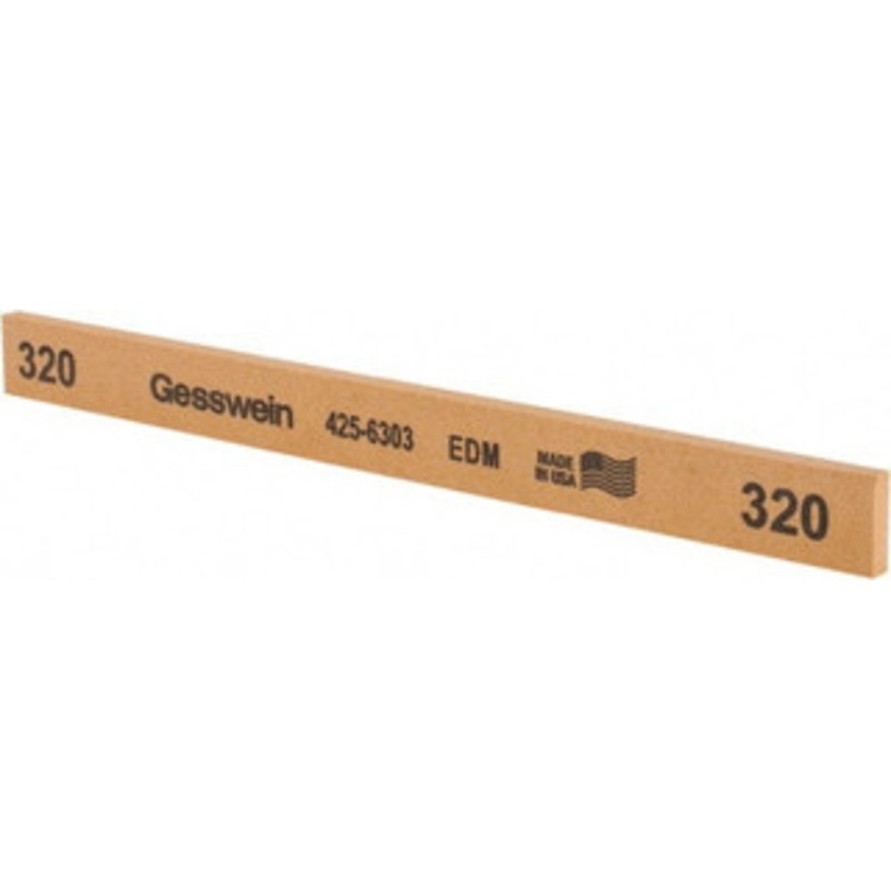 Made in USA 320 Grit Aluminum Oxide Rectangular Polishing Stone Extra Fine Grade, 1/2 Wide x 6 Long x 1/8 Thick 425-6303 – 05093919