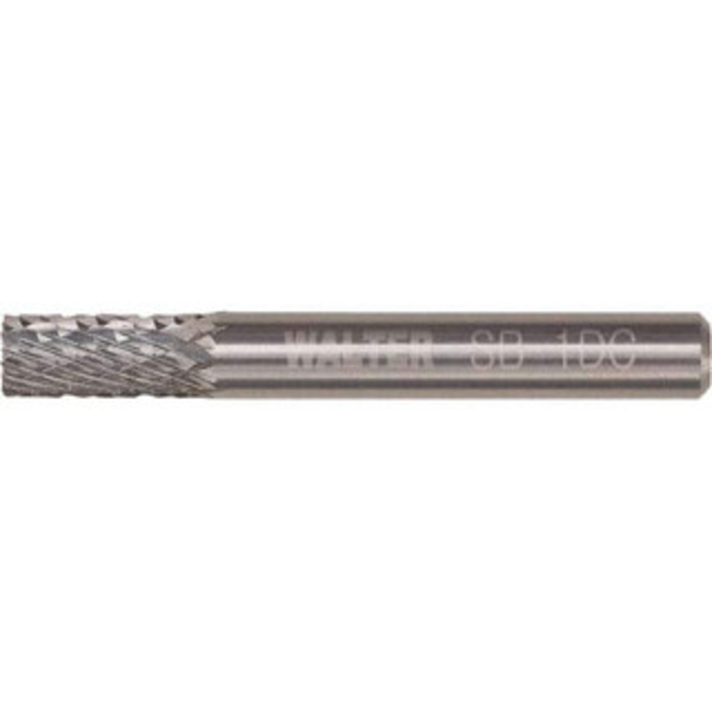 Walter Surface Technologies 1/4 Cut Diam, 1/4 Shank Diam, Tungsten Carbide Double Cut Cylinder Burr 3-5/8 OAL, 5/8 LOC 01V056 – 39402425