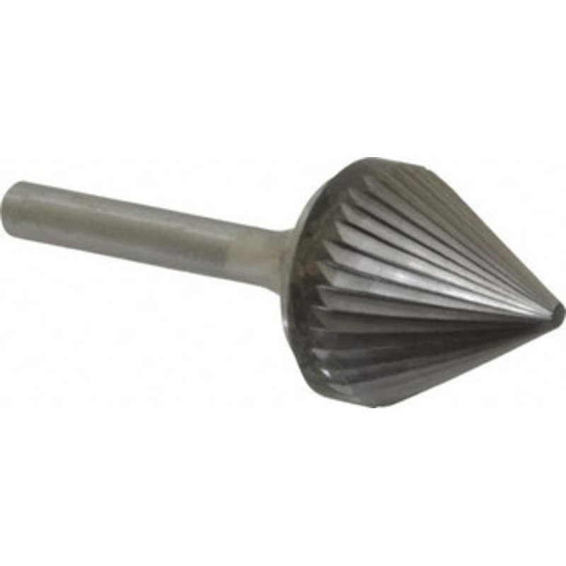 Atrax 1 Cut Diam, 1/4 Shank Diam, 60 Carbide Single Cut Taper Burr Radius End, 2-9/16 OAL, 15/16 LOC SJ-9SC-ATX – 85288546
