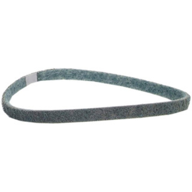Norton 1/2 Wide x 24 OAL, 150 Grit, Aluminum Oxide Abrasive Belt Aluminum Oxide, Very Fine, Nonwoven, Wet/Dry 66261019876 – 54566732