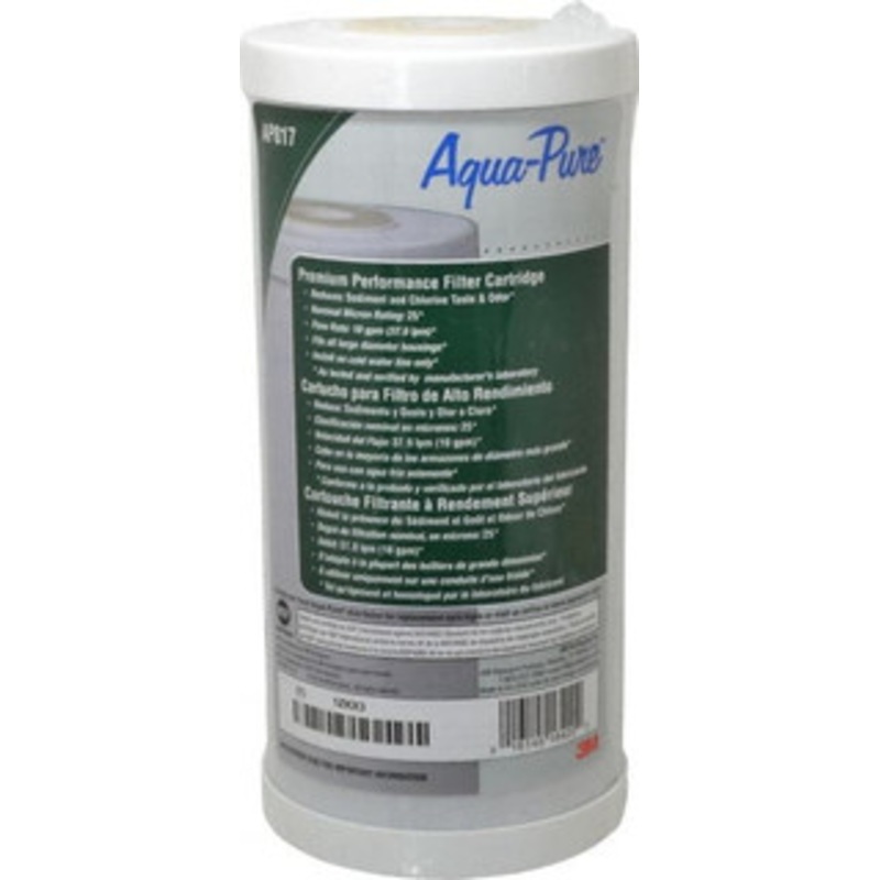3M Aqua-Pure 4-1/2 OD, 25, Large Diameter Carbon Cartridge Filter 9-3/4 Long, Reduces Sediments, Tastes, Odors & Chlorine 7100034160 – 07426471