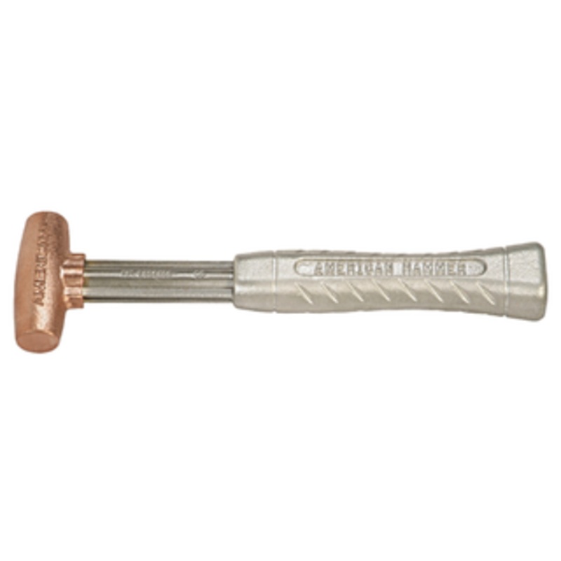 American Hammer Pure Copper Head Tapered Hammer, 1-1/2 Face Diameter, 3 lbs. Head Weight, 12 Handle Length – AM3CUAG