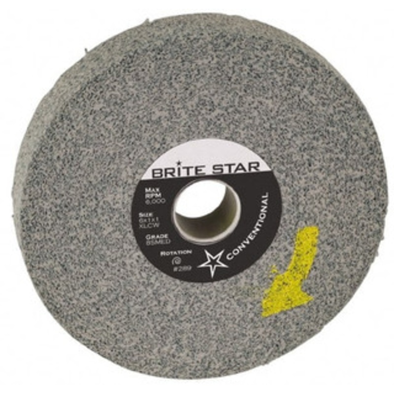 Brite Star 12 Diam, 2 Face Width, 5 Center Hole, Fine Grade, Silicon Carbide Deburring Wheel Convolute, Extra Hard Density 9 Grade, 2,100 RPM 66261114605 – 81244402