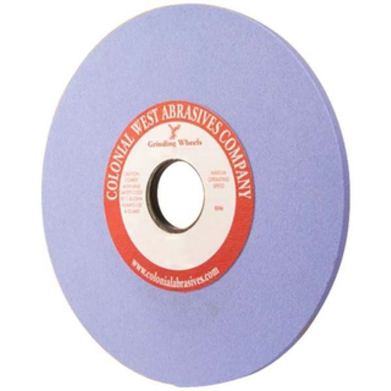 Colonial West Ceramic Toolroom Surface Grinding Wheel, 7 Dia. x 1/4 Width, Hardness K, 80 Grit – T07145