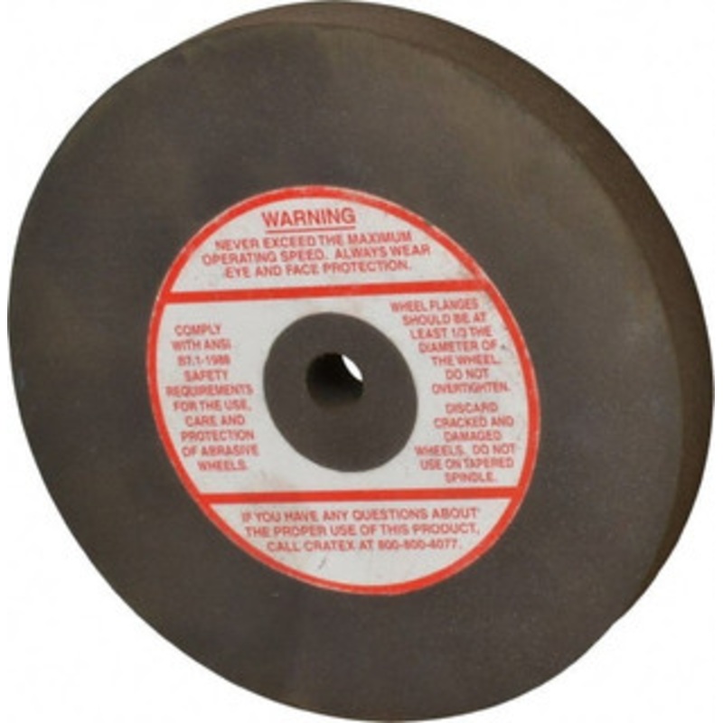 Cratex 6 Diam x 1/2 Hole x 3/4 Thick, Surface Grinding Wheel Silicon Carbide, Medium Grade, 3,600 Max RPM, Rubber Bond, No Recess 612M – 05086756
