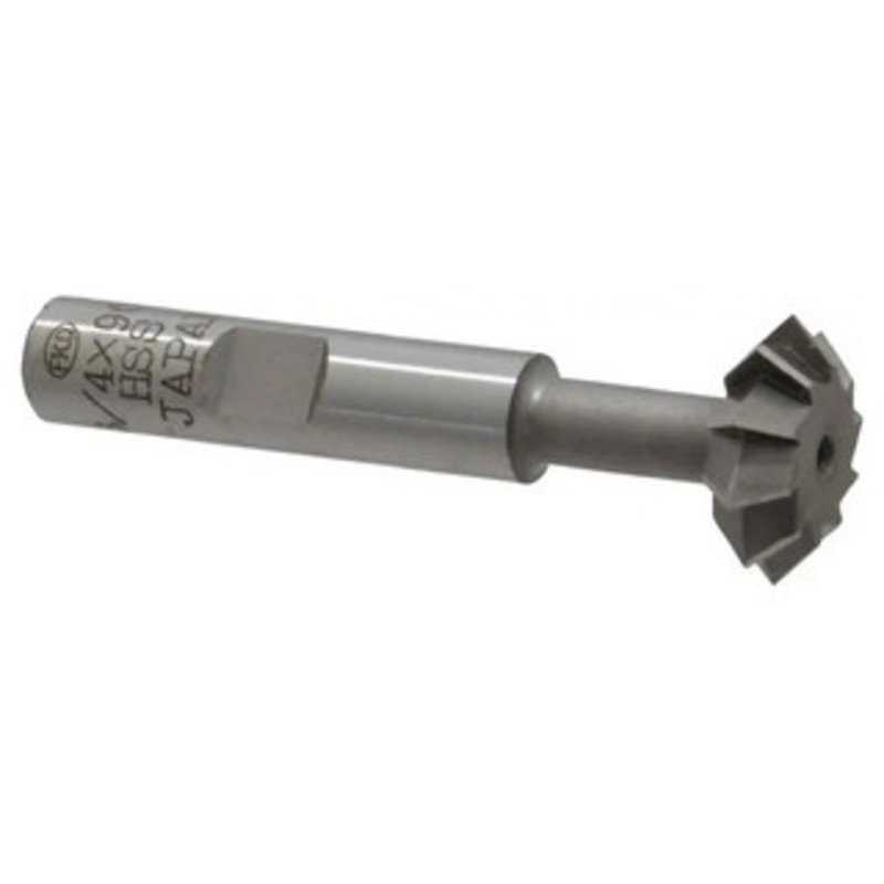 Interstate HSS Double Angle Cutter, Shank Type, 90, 3/4 dia, 3/8 shank – 71-323-0