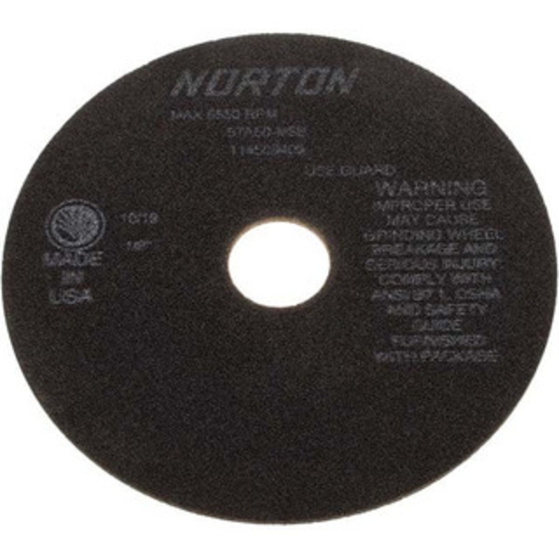 Norton 7 x 1/8, 1-1/4 Hole 60 Grit Aluminum Oxide Cutoff Wheel Medium Grade, 6,550 Max RPM, Use with Stationary Tools 66252922692 – 01833599