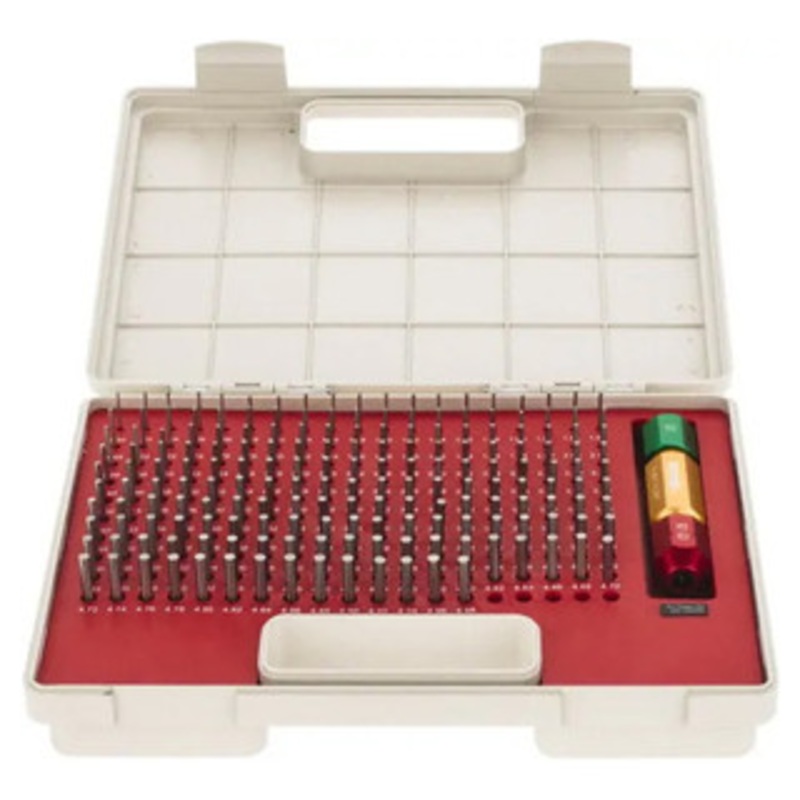 SPI Class ZZ Pin Gage Set, Metric, Steel, Minus Tolerance, 1.3 – 4.98mm Range, 185 Pieces – 22-179-6