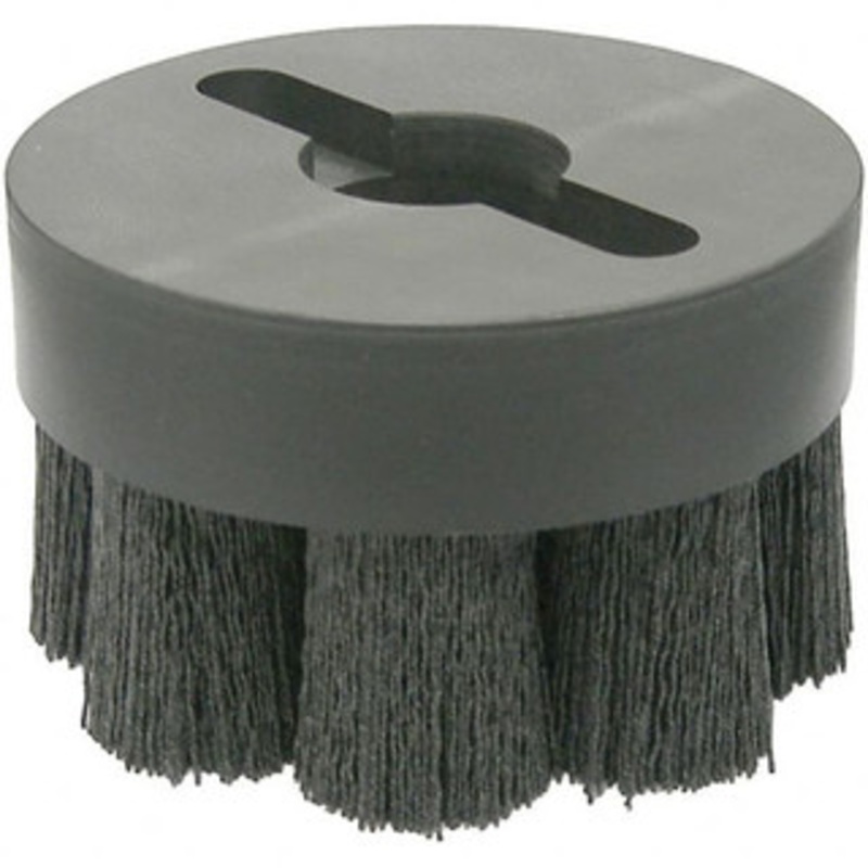 Weiler Abrasives 4 120 Grit Ceramic Crimped Disc Brush Fine Grade, Drive Arbor Connector, 1-1/2 Trim Length, 1-1/4 Arbor Hole 86113 – 39344262
