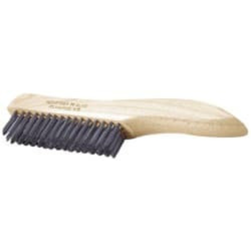 Ability One 2 Rows x 1 Column Stainless Steel Scratch Brush 10 OAL, 1 Trim Length, Plastic Shoe Handle 7920002691259 – 53401733