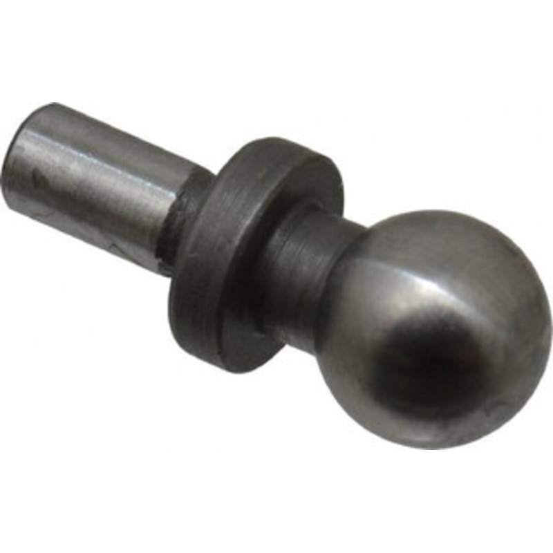 Gibraltar 6mm Ball Diam, 3mm Shank Diam, Steel Inspection Tooling Ball Press-Fit Shank, 12mm Ball Center to Shank Bottom, 6mm Ball Center to Shoulder Bottom, with Shoulder 826808-G – 64214273