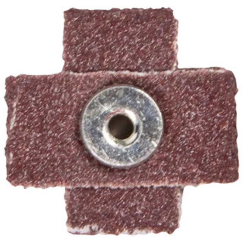 Merit Abrasives 120 Grit, Fine Grade, Aluminum Oxide Cross Pad 1 Long x 1 Wide x 3/8 Thick, 8 Ply 08834185164 – 72392137