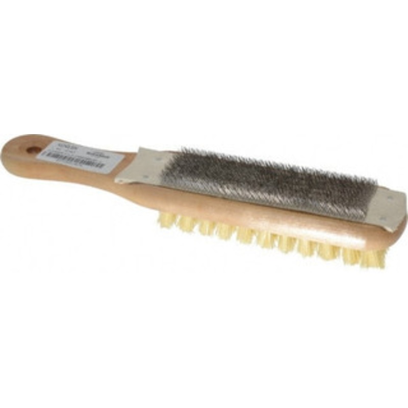 Nicholson 10 Long Abrasive File Card with Brush Combination File Card & Brush, with Wood Handle 21467 – 00652149