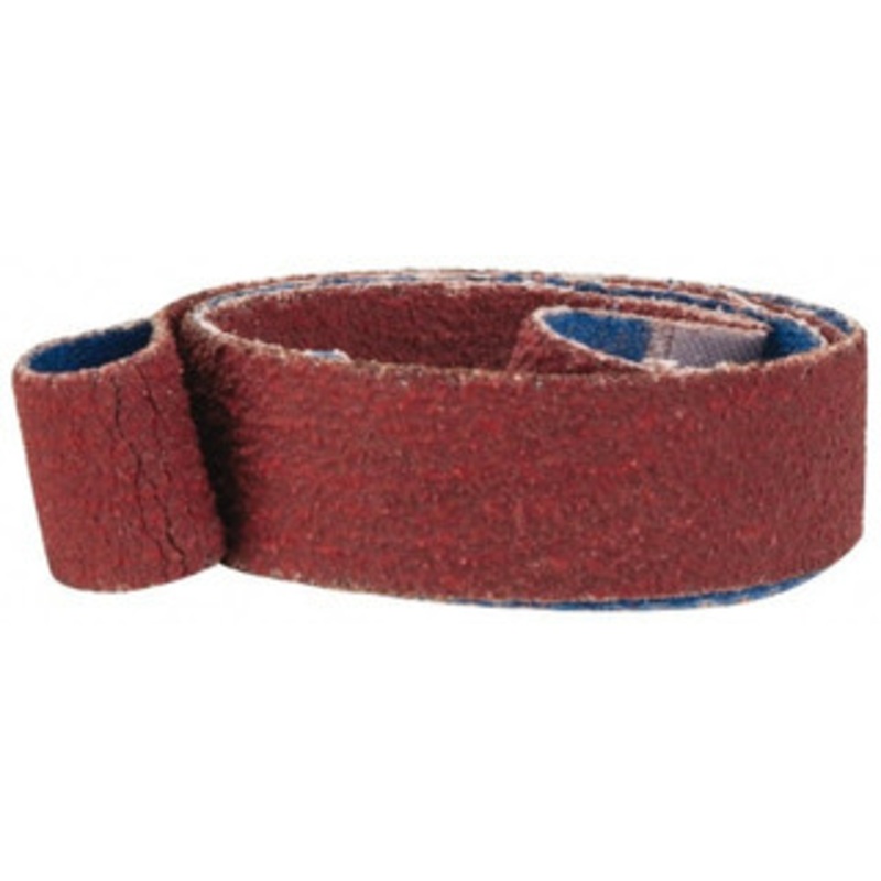 Norton 1/2 Wide x 18 OAL, 80 Grit, Ceramic Abrasive Belt Ceramic, Medium, Coated, Y Weighted Cloth Backing, Series R981 78072718705 – 05220082