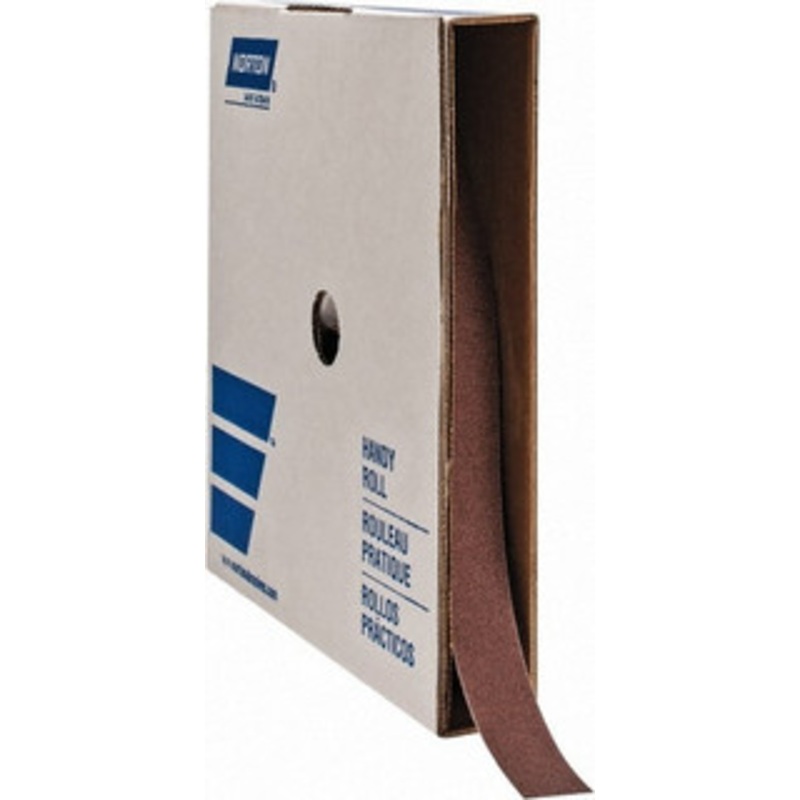 Norton 1 x 50 Yd 120 Grit Aluminum Oxide Shop Roll Fine Grade, J Weighted Cloth Backing 66261126274 – 00384123
