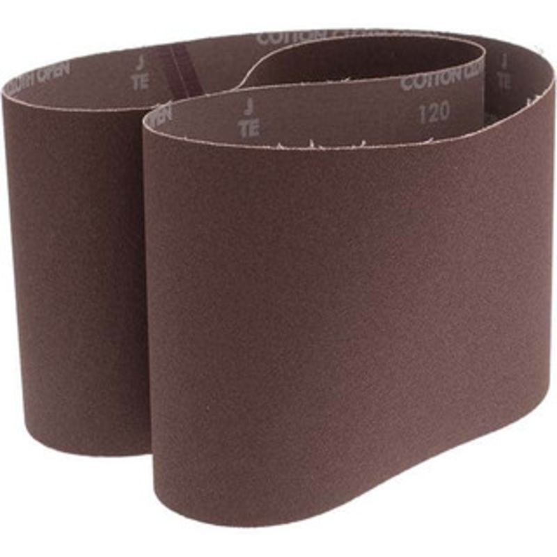Norton 6 Wide x 48 OAL, 120 Grit, Aluminum Oxide Abrasive Belt Aluminum Oxide, Fine, Coated, X Weighted Cloth Backing, Series R228 78072727981 – 05984125
