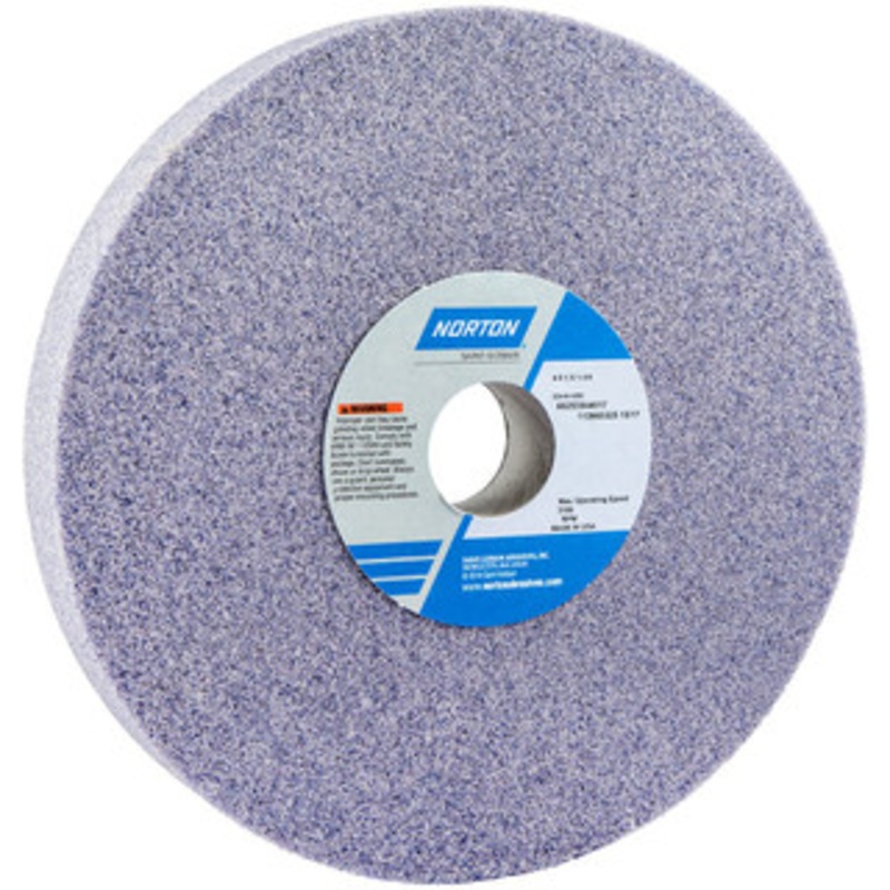 Norton 8 Diam x 1-1/4 Hole x 1 Thick, I Hardness, 46 Grit Surface Grinding Wheel Aluminum Oxide, Type 1, Coarse Grade, 3,105 Max RPM, Vitrified Bond, No Recess 66253044617 – 95893954