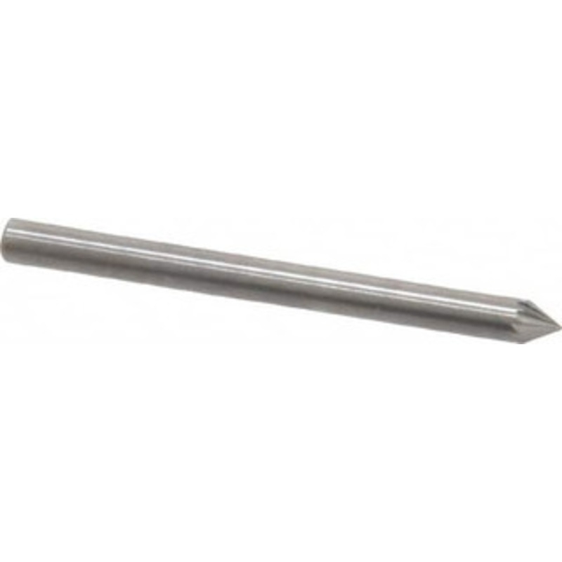 SGSPRO 1/8 Cut Diam, 1/8 Shank Diam, 60 Carbide Single Cut Cone Burr Point End, 1-1/2 OAL, 3/32 LOC 14900 – 05293055
