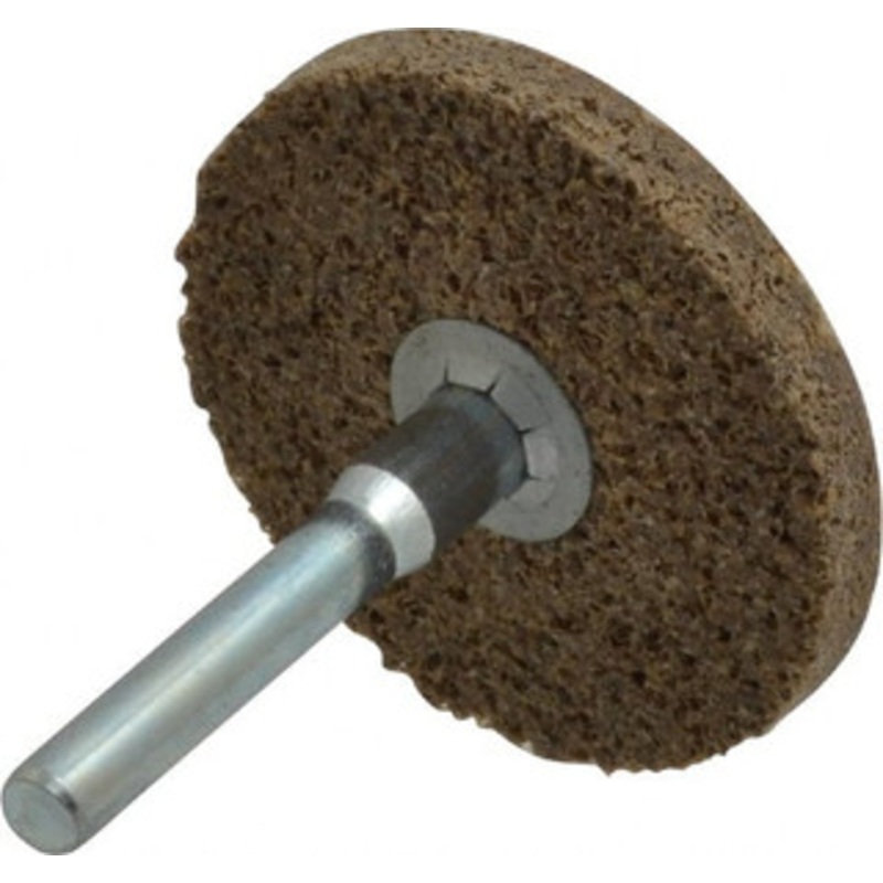 Superior Abrasives 2 Diam, 1/4 Face Width, 1/4 Center Hole, Coarse Grade, Aluminum Oxide Deburring Wheel Unitized, Hard Density 8 Grade 54716 – 05891015