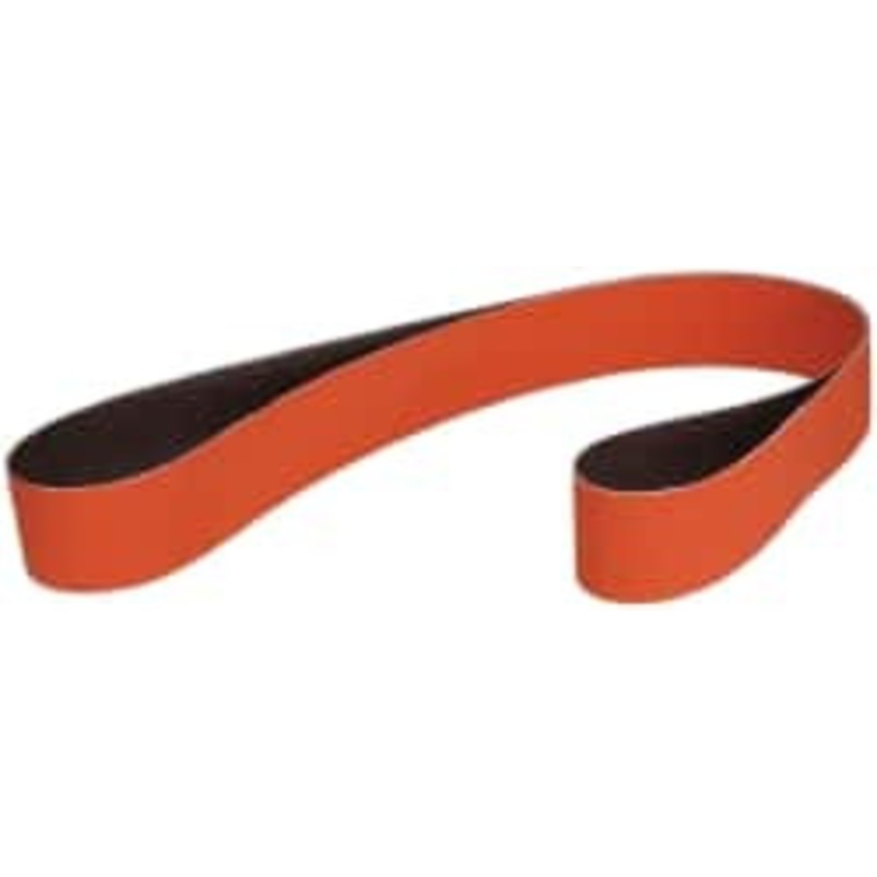 3M 2 Wide x 60 OAL, 36 Grit, Ceramic Abrasive Belt Ceramic, Very Coarse, Coated, YF Weighted Cloth Backing, Wet/Dry, Series 984F 7000119525 – 71468359