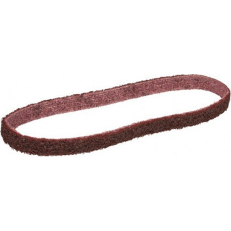 3M 3/8 Wide x 13 OAL, Aluminum Oxide Abrasive Belt Aluminum Oxide, Medium, Nonwoven, Series SC-BS 7100103026 – 92172808