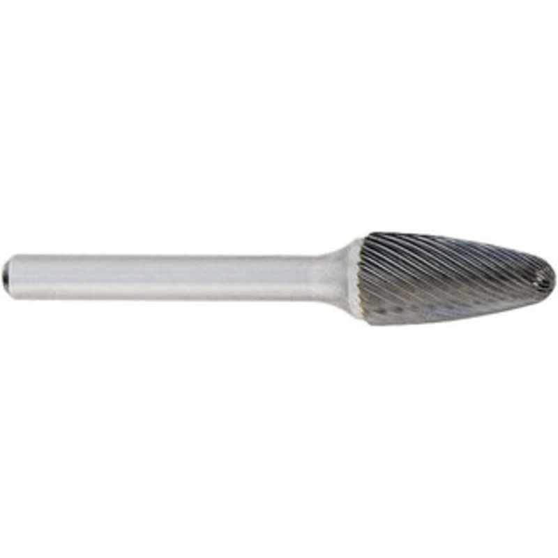 OSG USA, INC. 3/8 Cut Diam, 1/4 Shank Diam, Carbide Fluted Tree Burr Radius End, 2 OAL, 3/4 LOC, Bright Finish 903-3750 – 55454201