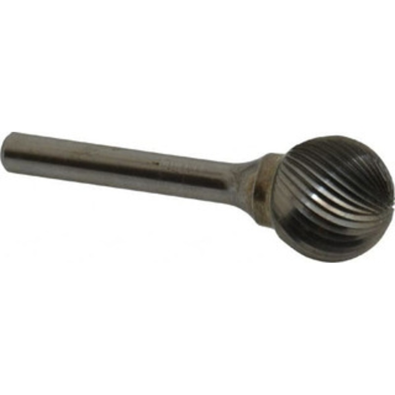 SGSPRO 3/4 Cut Diam, 1/4 Shank Diam, Carbide Single Cut Ball Burr Radius End, 11/16 LOC 12625 – 05290432