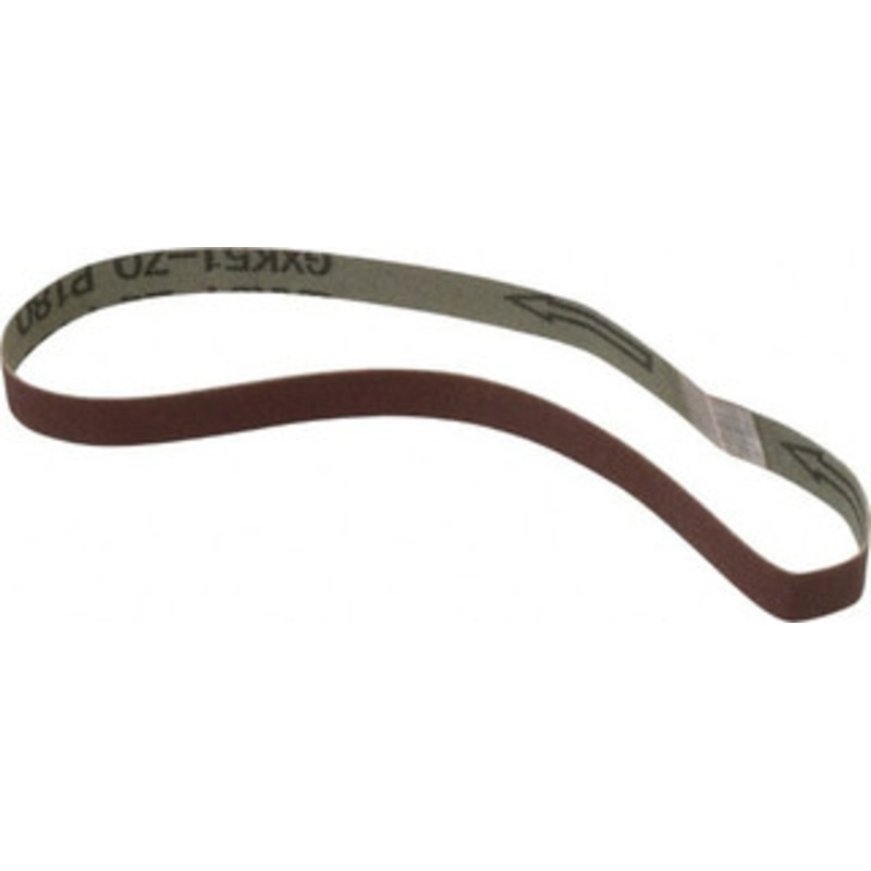 Tru-Maxx 1/2 Wide x 18 OAL, 180 Grit, Aluminum Oxide Abrasive Belt Aluminum Oxide, Very Fine, Coated 7059 – 96296256