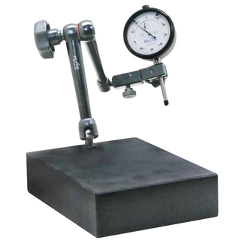 Elite Precision Granite Gage Stand & 1 White Face Dial Indicator – E682GS1W