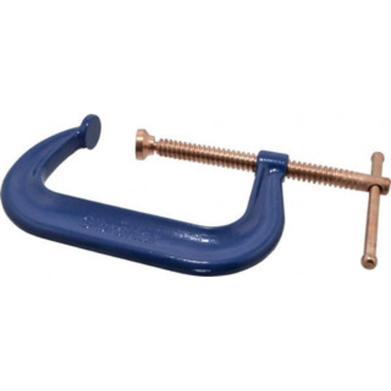 Gibraltar Products Regular-Duty 6 Max Opening, 4-1/8 Throat Depth, Forged Steel Standard C-Clamp 6,600 Lb Capacity, 0 Min Opening, Deep Throat, Copper Plated Screw CCM00397-2 – 73083537